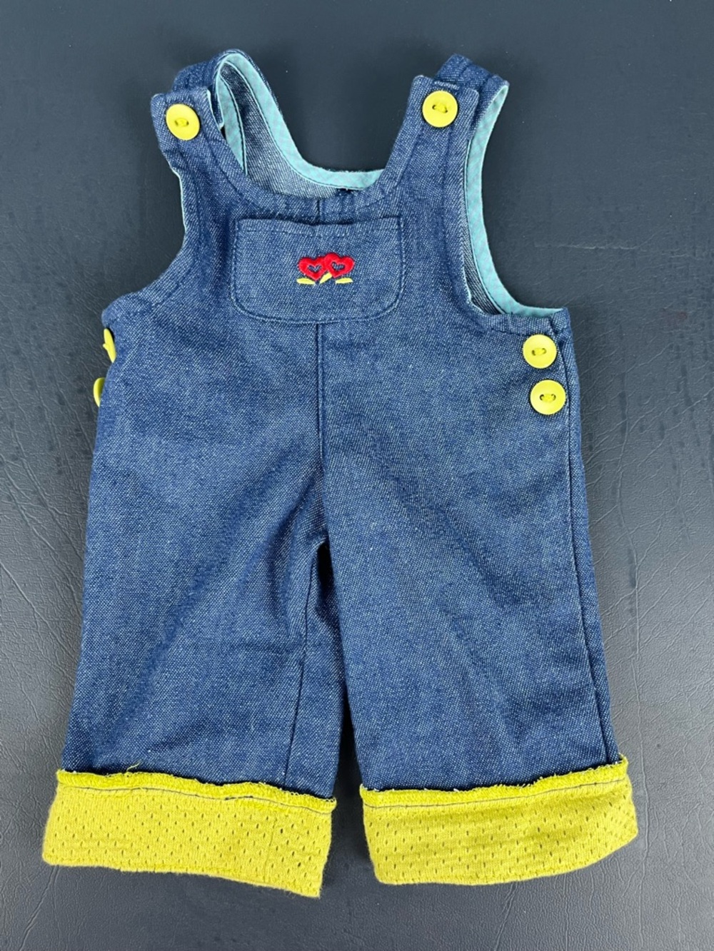 American girl bitty baby denim overalls
